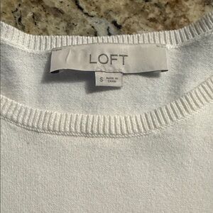 LOFT Ivory Knit Top